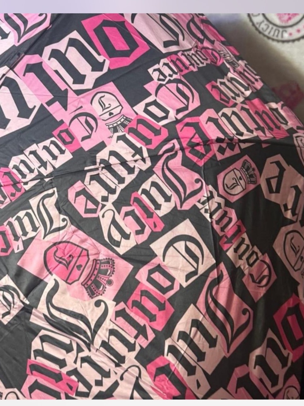 Juicy couture patterned logo umbrella